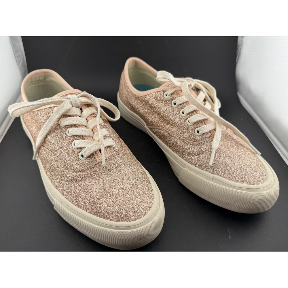 SeaVees for J.Crew Legend Sneaker Low Top-Sparkle Rose Gold Glitter, Womens 8
